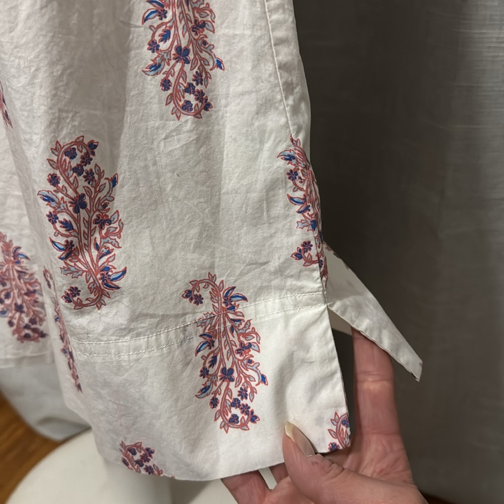 RE-IMAGINED by J Crew Sun Dress-Cotton-Sz XXS-White/Red/Blue-Maxi-EUC - Picture 6 of 16